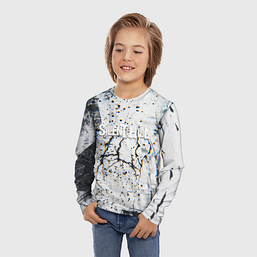 Детский лонгслив Silenthill текстура глитч / 3D-принт – фото 3