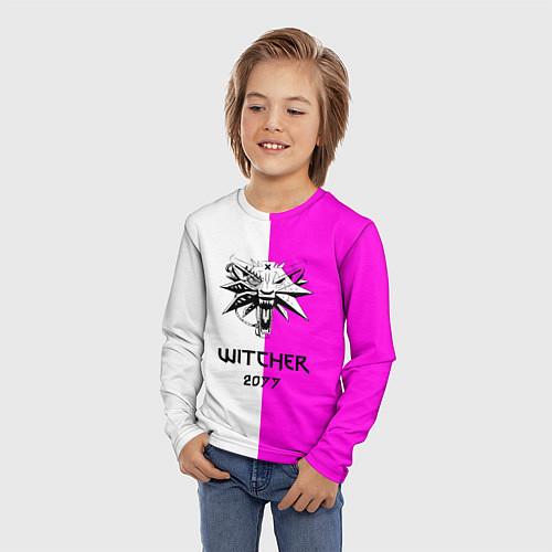 Детский лонгслив The Witcher line / 3D-принт – фото 3