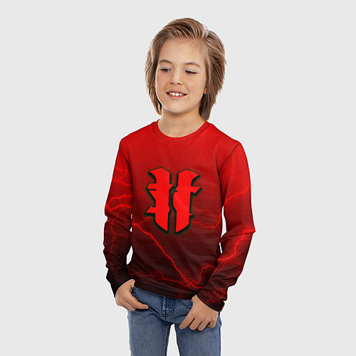 Детский лонгслив Starcraft молнии / 3D-принт – фото 3