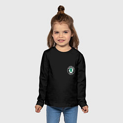 Лонгслив детский Skoda logo auto, цвет: 3D-принт — фото 2