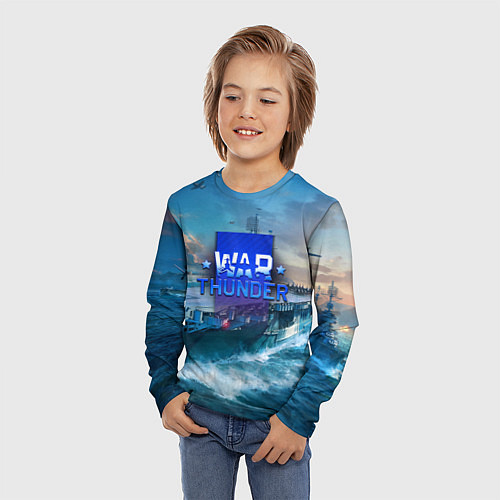 Детский лонгслив War Thunder ship / 3D-принт – фото 3