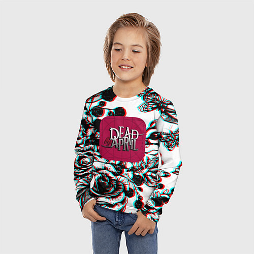 Детский лонгслив Dead by april rose glitch / 3D-принт – фото 3