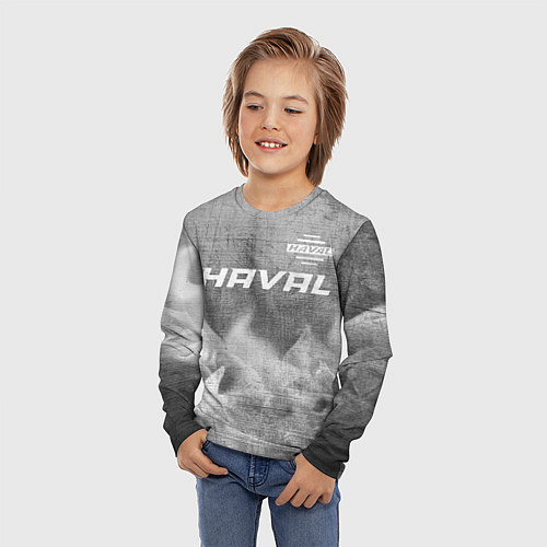 Детский лонгслив Haval - grey gradient посередине / 3D-принт – фото 3