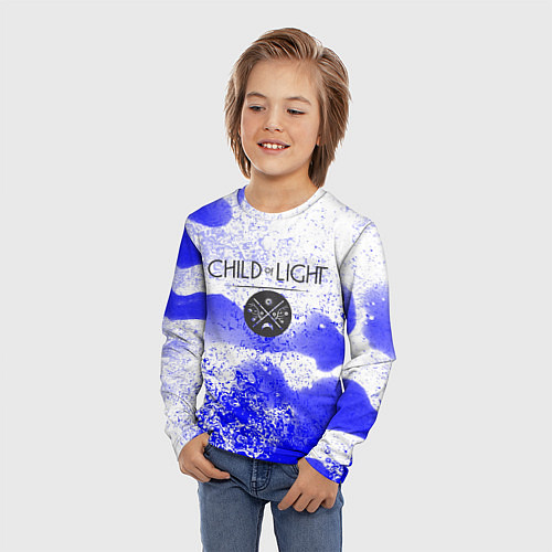 Детский лонгслив Child of Light брызги красок / 3D-принт – фото 3