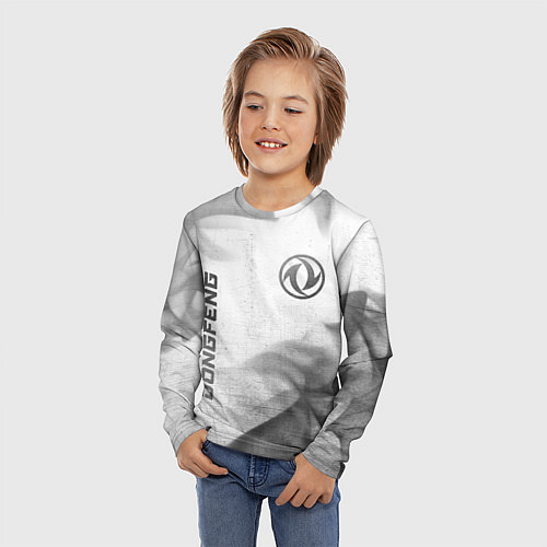 Детский лонгслив Dongfeng - white gradient вертикально / 3D-принт – фото 3