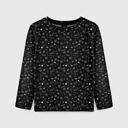 Лонгслив детский Паттерн из радиодеталей, цвет: 3D-принт