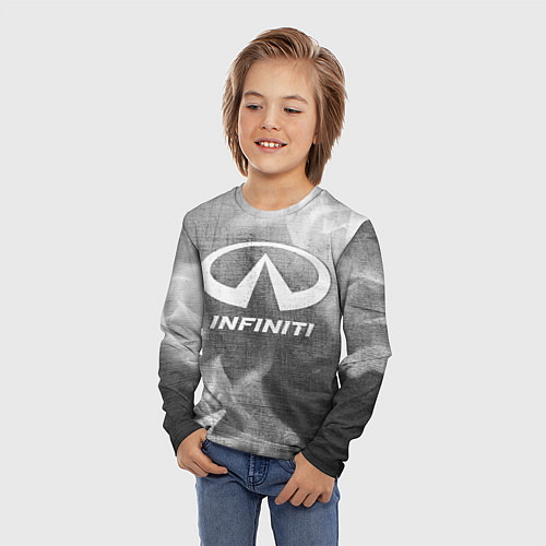 Детский лонгслив Infiniti - grey gradient / 3D-принт – фото 3
