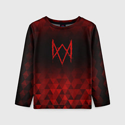 Лонгслив детский Watch Dogs red poly, цвет: 3D-принт