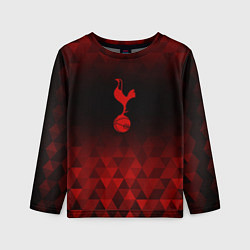 Лонгслив детский Tottenham red poly, цвет: 3D-принт