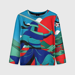 Лонгслив детский Яркий самурай, цвет: 3D-принт