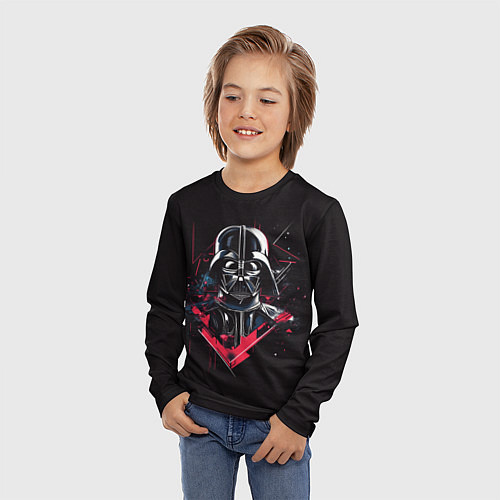 Детский лонгслив Darth Vader on black / 3D-принт – фото 3