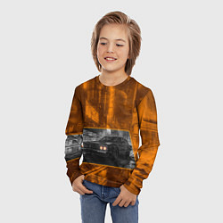 Лонгслив детский Авто с оранжевыми фарами, цвет: 3D-принт — фото 2