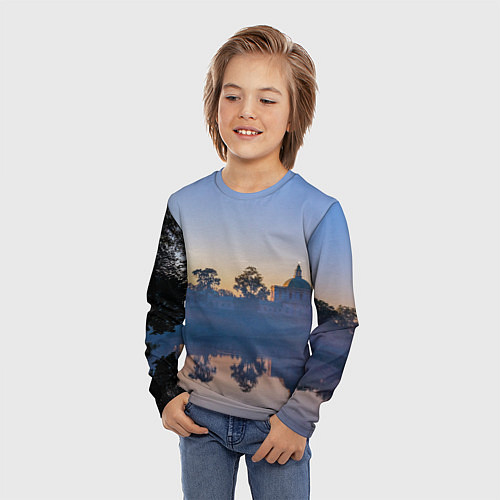 Детский лонгслив Вечер в Ораниенбауме / 3D-принт – фото 3