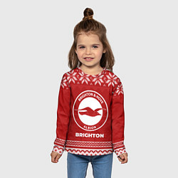 Лонгслив детский Новогодний Brighton, цвет: 3D-принт — фото 2