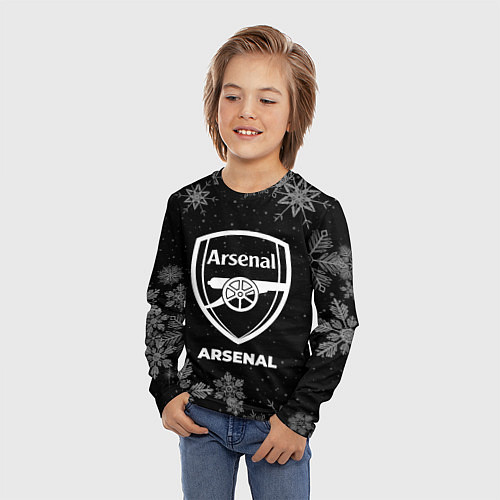 Детский лонгслив Снежный Arsenal / 3D-принт – фото 3