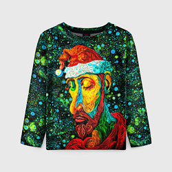 Лонгслив детский Ded Moroz: pop-art-brut-nouveau pointillism, цвет: 3D-принт