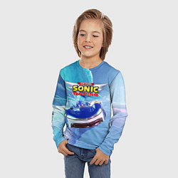 Лонгслив детский Team Sonic racing - speed, цвет: 3D-принт — фото 2