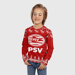 Лонгслив детский Новогодний PSV с оленями, цвет: 3D-принт — фото 2
