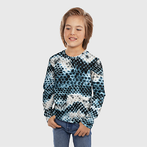 Детский лонгслив Змеиный тренд / 3D-принт – фото 3