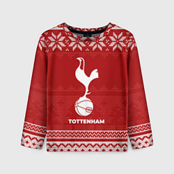 Лонгслив детский Новогодний Tottenham, цвет: 3D-принт