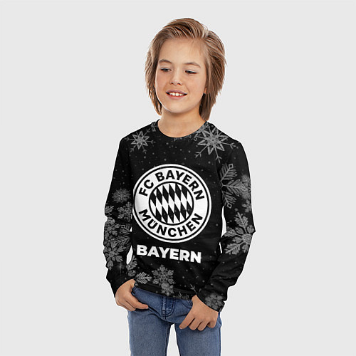 Детский лонгслив Снежный Bayern / 3D-принт – фото 3