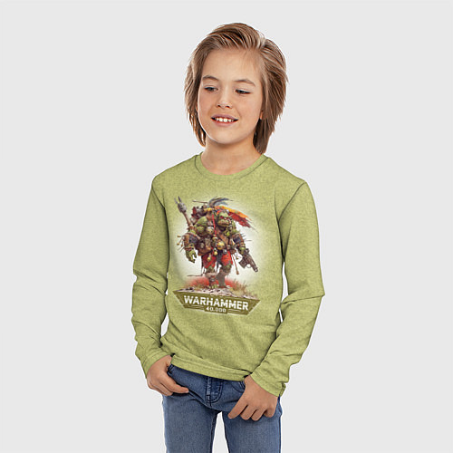 Детский лонгслив Воин орк Warhammer / 3D-принт – фото 3