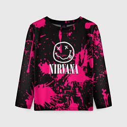 Лонгслив детский Nirvana pink color, цвет: 3D-принт