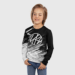 Лонгслив детский Stray kids - черно-белый, цвет: 3D-принт — фото 2