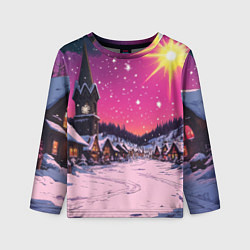 Детский лонгслив Закат рождества