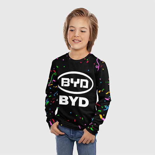 Детский лонгслив BYD конфети / 3D-принт – фото 3