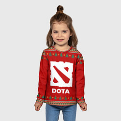 Лонгслив детский Dota new year, цвет: 3D-принт — фото 2