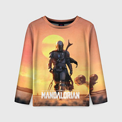 Лонгслив детский Идущий мандалорец, цвет: 3D-принт