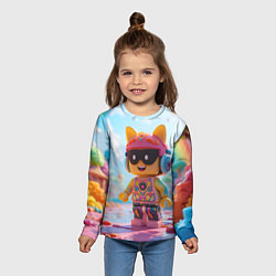 Лонгслив детский Роблокс в солнечных очках, цвет: 3D-принт — фото 2