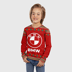 Лонгслив детский BMW new year, цвет: 3D-принт — фото 2