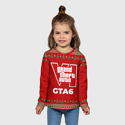 Лонгслив детский GTA6 new year, цвет: 3D-принт — фото 2