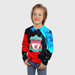 Лонгслив детский Liverpool fire steel, цвет: 3D-принт — фото 2