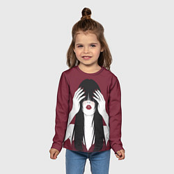 Лонгслив детский Поп арт девушка с руками, цвет: 3D-принт — фото 2