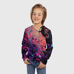 Лонгслив детский Интерференционные цвета, цвет: 3D-принт — фото 2