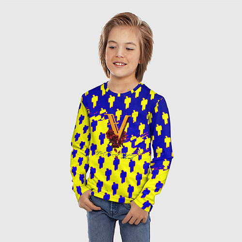 Детский лонгслив Cyberpunk 2077 human / 3D-принт – фото 3