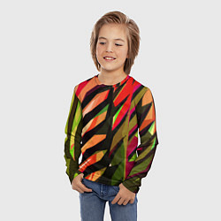 Лонгслив детский Красно-чёрная абстракция, цвет: 3D-принт — фото 2