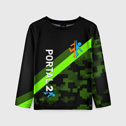 Лонгслив детский Portal camo steel geometry, цвет: 3D-принт