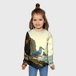 Лонгслив детский Морская чайка, цвет: 3D-принт — фото 2