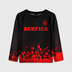 Лонгслив детский Benfica - red gradient посередине, цвет: 3D-принт