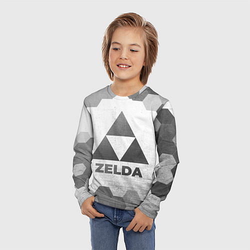 Детский лонгслив Zelda - white gradient / 3D-принт – фото 3