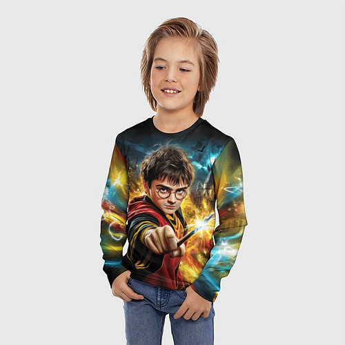 Детский лонгслив Гарри Поттер и магия / 3D-принт – фото 3