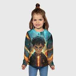 Лонгслив детский Гарри Поттер магия, цвет: 3D-принт — фото 2