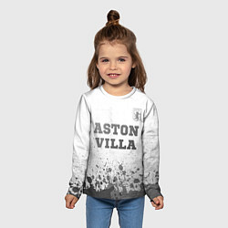 Лонгслив детский Aston Villa - white gradient посередине, цвет: 3D-принт — фото 2