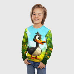 Лонгслив детский Веселая уточка, цвет: 3D-принт — фото 2