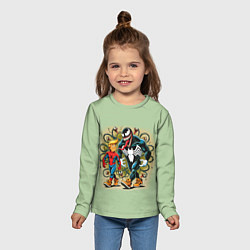 Лонгслив детский Venom and Spider-Trump - meme, цвет: 3D-принт — фото 2