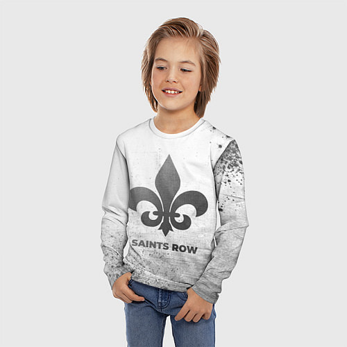 Детский лонгслив Saints Row - white gradient / 3D-принт – фото 3